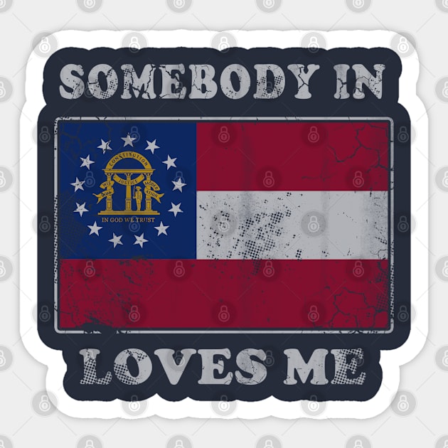 Somebody In Georgia Loves Me Sticker by E